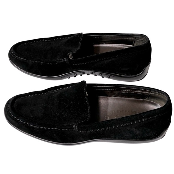 TOD’S - MEN’S SIZE 9 - BLACK SUEDE - SLIP ON CITY DRIVING LOAFERS SHOES -S2 - Picture 5 of 15